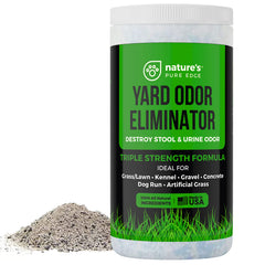 Nature's Pure Edge Yard Odor Eliminator spray application freshens outdoor spaces.