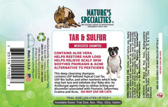 Nature's Specialties Tar and Sulfur coat lather demonstrates thorough cleansing and coat care.