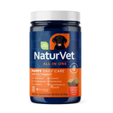 NaturVet All-In-One Puppy Daily Care bottle supports daily bone and joint health for growing puppies.