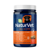 NaturVet All-in-One Senior Dog chews closeup highlighting joint support texture.