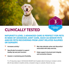NaturVet ArthriSoothe-Gold Level 3 ingredient-label closeup showing supplement ingredients.