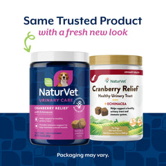 NaturVet Cranberry Relief Plus Echinacea chews close-up for cranberry flavor and palatability