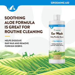 NaturVet Ear Wash cat application demonstrates soothing care for cats during cleaning