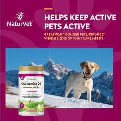 NaturVet Glucosamine DS pets enjoying chews for mobility and flexibility