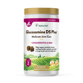 NaturVet Glucosamine DS Plus bottle with joint-support soft chews for dogs and cats.