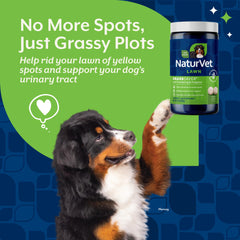 NaturVet GrassSaver dog enjoys crunchy wafer during treat time