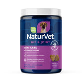 NaturVet Hemp Joint Health for Dogs bottle label highlights joint support and hemp blend.