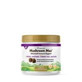 NaturVet Mushroom Max bottle front view highlighting immune support packaging for dogs.