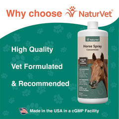NaturVet repellant spray for neck area supports a comfortable ride by reducing buzzing.