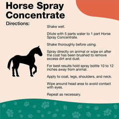 NaturVet repellant spray on shoulders helps keep pests away during grooming and training.
