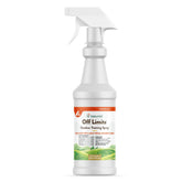 NaturVet Off Limits spray bottle demonstrates a humane, non-staining deterrent for outdoor areas.