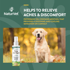 NaturVet peppermint and lavender essences close-up illustrating pleasant scent and skin contact.