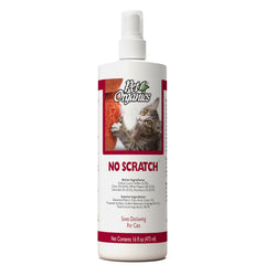 NaturVet Pet Organics No Scratch Spray bottle used to deter cat scratching on furniture and fabrics