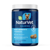 NaturVet Quiet Moments calming chews packaging shown for easy calming support.
