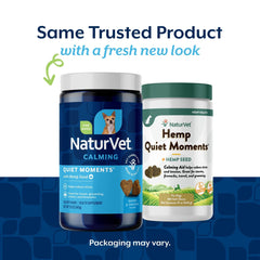 NaturVet Quiet Moments soft chews close-up, showing tasty texture that supports nervousness management.