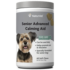 NaturVet Quiet Moments soft chews jar calming dog during storms and travel