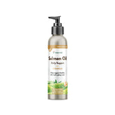 NaturVet Salmon Oil bottle-pour shows easy dosing for a healthier coat.