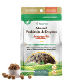 NaturVet Scoopables dog bowl scene promoting digestive support and gut balance.