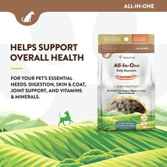NaturVet Scoopables probiotic-digestive-enzymes promote gut balance with prebiotic and probiotic support