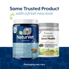 NaturVet Senior Advanced Joint Health chews closeup showcases palatable texture aiding mobility.