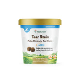 NaturVet Tear Stain Plus Lutein soft chews bottle for daily eye-stain support