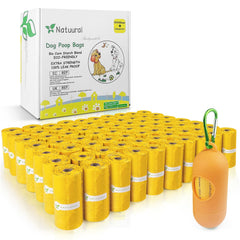 Natuural dog poop bags 1050 counts ready for daily outdoor walks