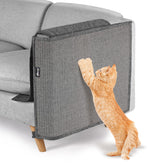 NATUYA cat scratch protector on sofa armrest in gray, easy install.