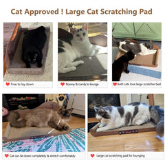 NATUYA cat-scratcher-cardboard-lounge-bed-24in-durable-cardboard emphasizes eco-friendly, sturdy construction