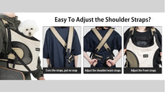 NATUYA Dog Front Carrier breathable mesh keeps pets cool during wear.