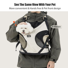NATUYA Dog Front Carrier hard base supports your pet's spine on trips.