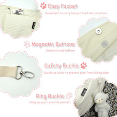 NATUYA safety hook and magnet buckle detail for pet security