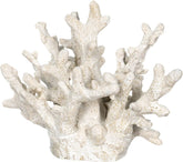 Nautical Crush Trading White Coral Decor front view highlights coastal charm and durable resin craftsmanship.