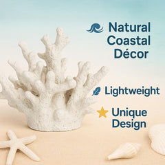 Nautical Crush Trading White Coral Decor wedding setup evokes beachy ambience without real reef impact.