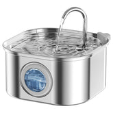 NautyPaws cat water fountain with 3.2L capacity and stand for easy indoor hydration.