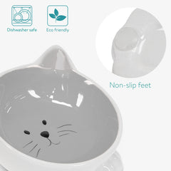 Navaris cat bowls feature a cute cat design for stylish mealtime