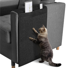 Navaris cat scratch sofa protector-durable-sisal surface guards furniture while satisfying scratching needs