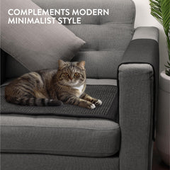 Navaris cat scratch sofa protector folded over arm for quick sofa protection