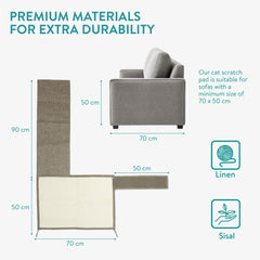 Navaris-half-sisal-half-fabric-design illustrates dual-surface option for scratching and lounging.