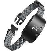 NBJU bark collar front view showing adjustable strap for a comfortable fit across sizes.
