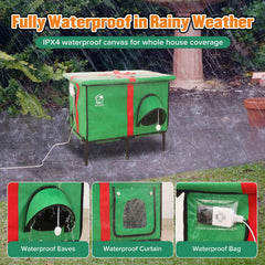 NEAIYDA outdoor heated cat house heated pad provides gentle warmth.