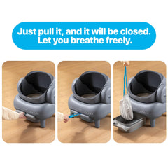 Neakasa cat litter waste bags rolled, ready to seal and minimize odors.