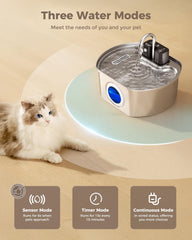 Neareal Cat Water Fountain water level window enables quick refills