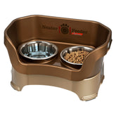 Neater Feeder Deluxe mess-proof station showing spill containment for clean floors