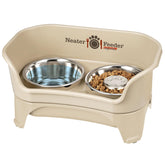 Neater Feeder Express bowl setup shows mess-proof design for dogs during meals.