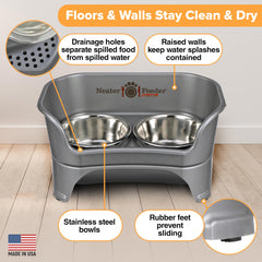 Neater Feeder Express elevated stand designed for medium to large dogs.