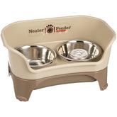 Neater Feeder Express stand with raised design for mess-free feeding.