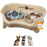 Neater Feeder Express station with elevated bowls for a cleaner feeding area.