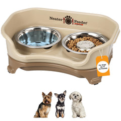 Neater Feeder Express station with elevated bowls for a cleaner feeding area.