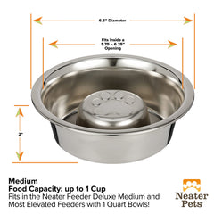 Bol lento de Neater Pet Brands compatible con comederos elevados