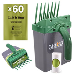 Neater Pet Brands Lift N’ Bag 2.0 scoop in action for quick, clean yard cleanup.